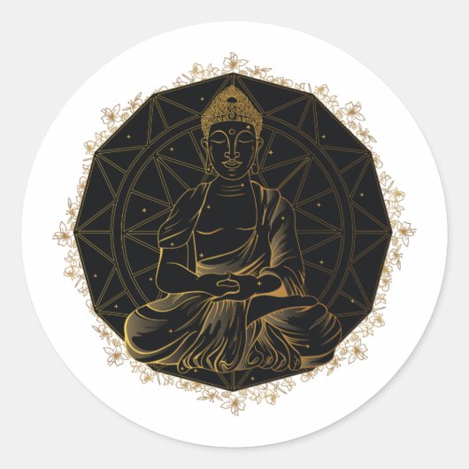 MANDALA BUDDHA STICKER DESIGN (Vorderseite)