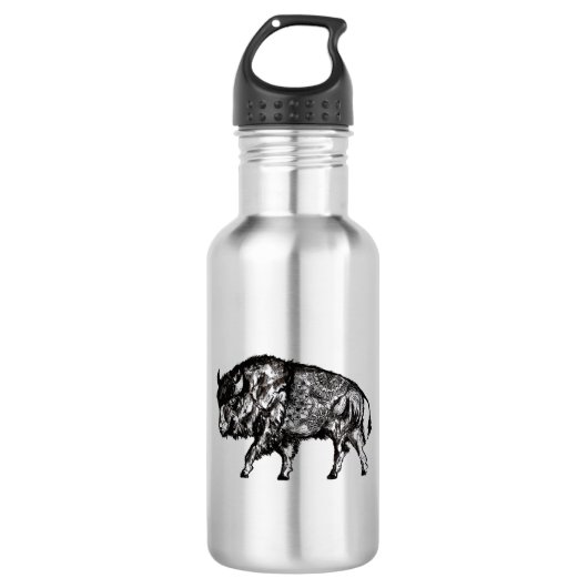 Mandala Buffalo Bull Edelstahlflasche (Vorderseite)