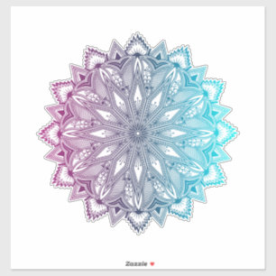 Mandala bunt aufkleber