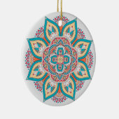 Mandala bunt marokkanisches ethnisches Muster Keramik Ornament (Rechts)
