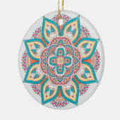 Mandala bunt marokkanisches ethnisches Muster Keramik Ornament (Links)