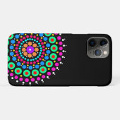 Mandala bunter schwarzer Bg Case-Mate iPhone Hülle (Rückseite (Horizontal))