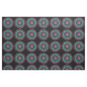 Mandala bunter schwarzer Bg Stoff (Fat Quarter (45,7 x 55,9 cm))