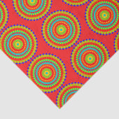 Mandala-buntes Muster-Rot Seidenpapier (Ausschnitt)