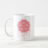 Mandala burgundy Indian Kaffeetasse (Links)