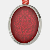 Mandala burgundy Indian Ornament Aus Metall (Links)