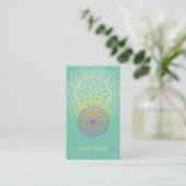 Mandala Business Card Visitenkarte (Stehend Vorderseite)