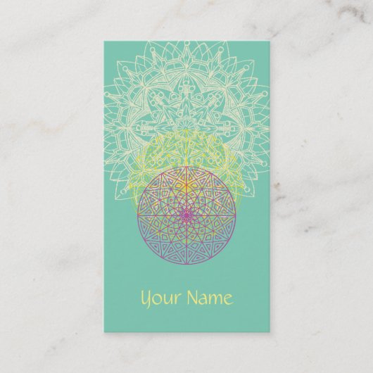 Mandala Business Card Visitenkarte (Vorderseite)