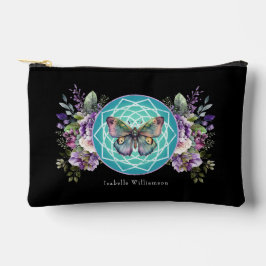 Mandala Butterfly Lila floral Esoteric Psychic Zubehörtasche