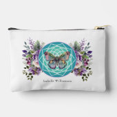 Mandala Butterfly Lila florales Esoterisches Tarot Zubehörtasche (Rückseite)
