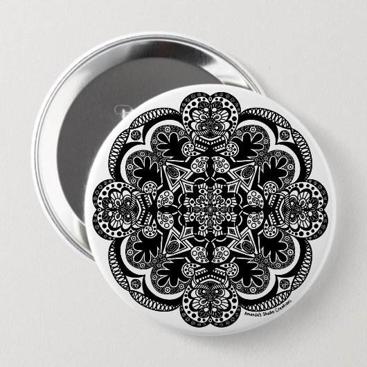 Mandala Button (Vorne & Hinten)