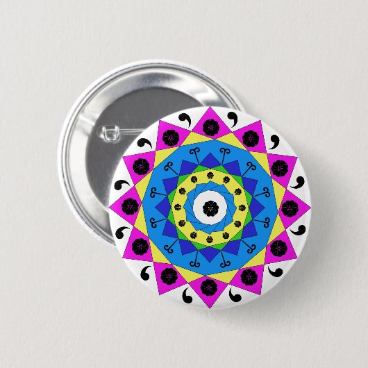 Mandala Button (Vorne & Hinten)