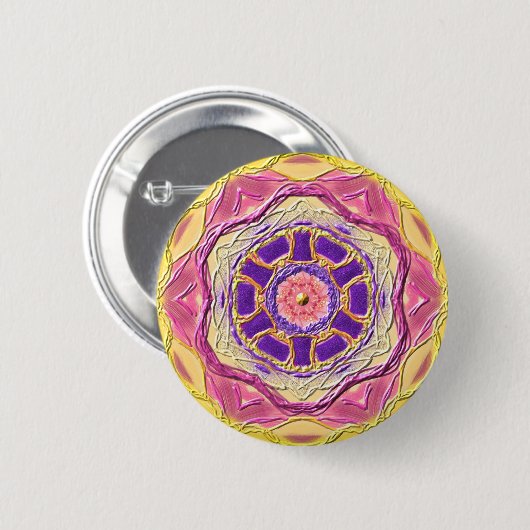 Mandala-Button "King of Healing" Button (Vorne & Hinten)