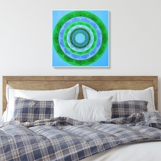 Mandala Canvas Print Leinwanddruck (Insitu (Schlafzimmer))