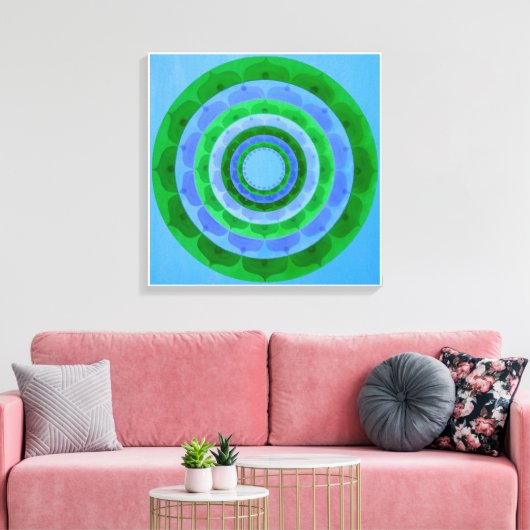 Mandala Canvas Print Leinwanddruck (Insitu (Wohnzimmer))