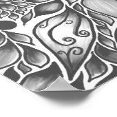 Mandala Canvas, schwarz-weiß Poster (Ecke)