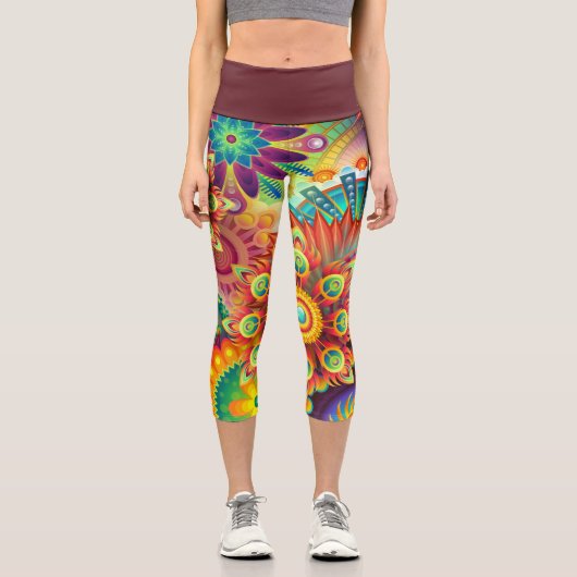 Mandala capri leggings (Vorderseite)