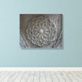 Mandala Carved Stone Foto Single Leinwanddruck (Insitu (Holzboden))