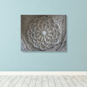 Mandala Carved Stone Foto Single Leinwanddruck (Insitu (Holzboden))