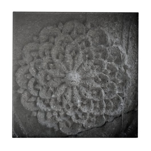Mandala Carved Stone Foto Tile Fliese (Vorderseite)