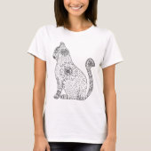 Mandala Cat Basic T - Shirt (Vorderseite)