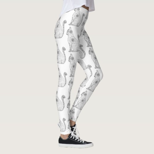 Mandala Cat Leggings (Rechts)