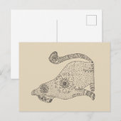 Mandala Cat Zeichnend Postkarte (Vorne/Hinten)