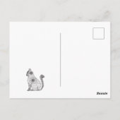 Mandala Cat Zeichnend Postkarte (Rückseite)