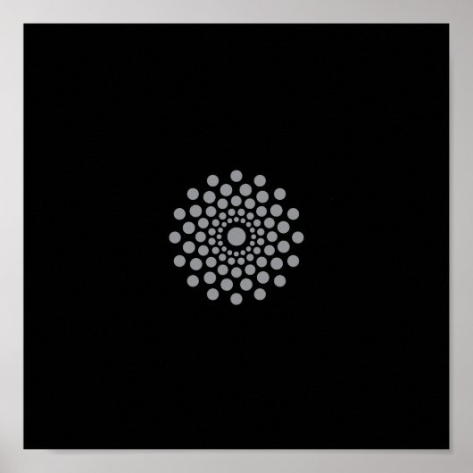 Mandala Center Nur Vorlage Poster (Vorne)