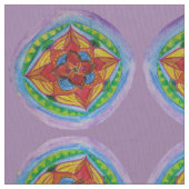 Mandala Center Zen Handgemalte Stoffe (Nahaufnahme)