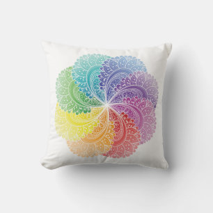 Mandala Chakra-Farbton Kissen