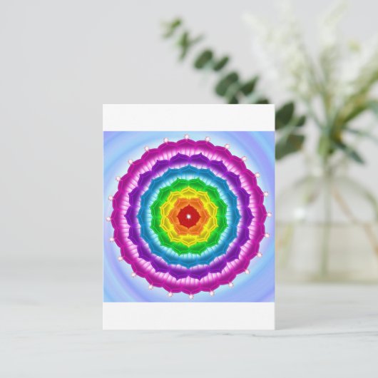 Mandala Chakra Postkarte (Stehend Vorderseite)