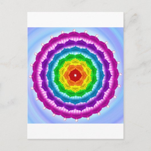 Mandala Chakra Postkarte (Vorderseite)