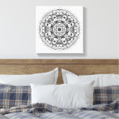 Mandala Circle 6 Leinwanddruck (Insitu (Schlafzimmer))