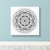 Mandala Circle 6 Leinwanddruck (Insitu (Holzboden))