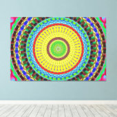 Mandala Circle Art A4 Stretched Canvas Print Leinwanddruck (Insitu (Holzboden))