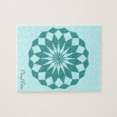 Mandala Circle Diamonds Turquoise Muster Puzzle (Horizontal)