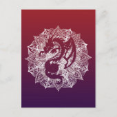 Mandala Circle Dragon Postkarte (Vorderseite)
