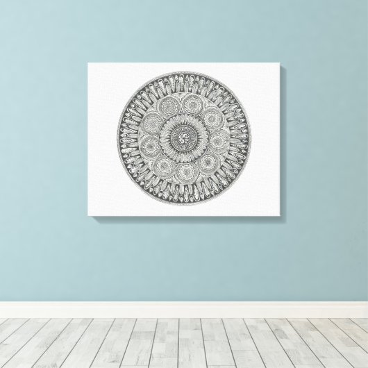 Mandala Circle Leinwanddruck (Insitu (Holzboden))