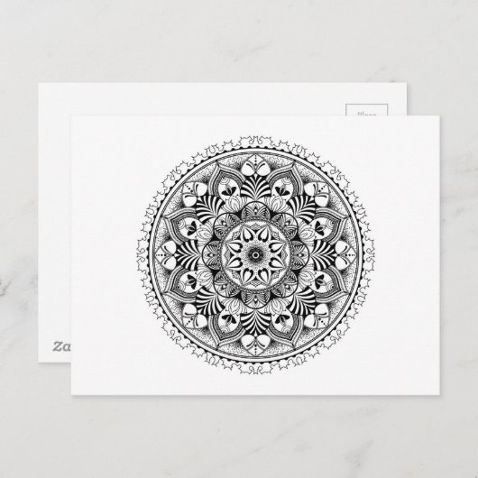 Mandala Circle Postkarte (Vorne/Hinten)