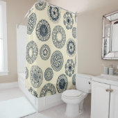 Mandala Cirque-Creme Duschvorhang (Beispiel)