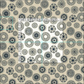 Mandala Cirque-Creme Stoff (Kachel)