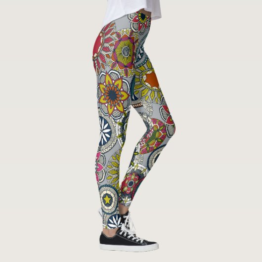 Mandala Cirque Festival Silber Leggings (Rechts)