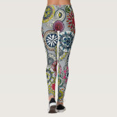 Mandala Cirque Festival Silber Leggings (Rückseite)