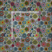 Mandala Cirque Festival Silber Stoff (Kachel)