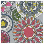 Mandala Cirque Festival Silber Stoff (Nahaufnahme)