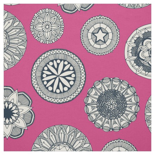 Mandala Cirque-Punkt rosa Stoff (Muster)