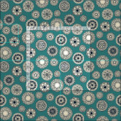 Mandala Cirque Spot aquamarin Stoff (Kachel)