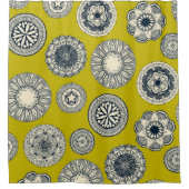 Mandala Cirque Spot Chartreuse Duschvorhang (Vorderseite)