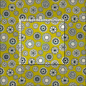 Mandala Cirque Spot Chartreuse Stoff (Kachel)